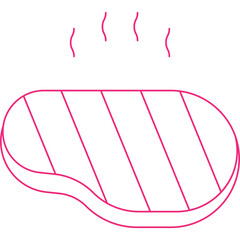 Steak icon single vector illustration