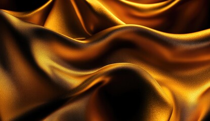 Obraz premium Golden fabric drapes in soft folds