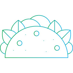 Taco icon single vector illustration