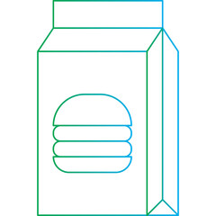 Take Away icon single vector illustration