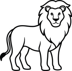 lion outline transparent background