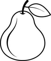  pear isolated Vector illustration on transparent background