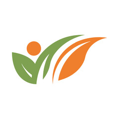 Wellness and Nature Vector Logo.