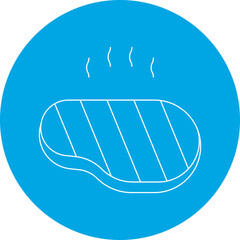 Steak icon single vector illustration