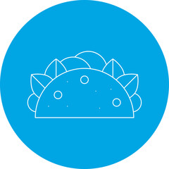 Taco icon single vector illustration