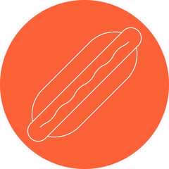 Hot Dog icon single vector illustration