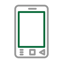 Smartphone Vector Line Dark Green Grey Icon Design