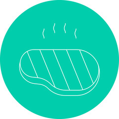 Steak icon single vector illustration
