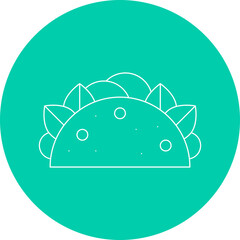 Taco icon single vector illustration