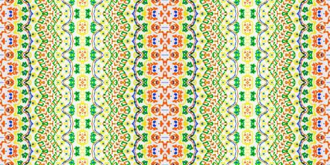 Multi Color Geometric Pattern. Water Colour Bohemian Pattern. Seamless Stripe Ikat Batik. Abstract Watercolour Carpet Pattern Tribal Geometric Batik. Abstract Boho Batik. Water Color Geometric Brush.