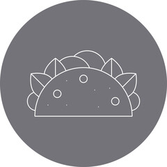 Taco icon single vector illustration