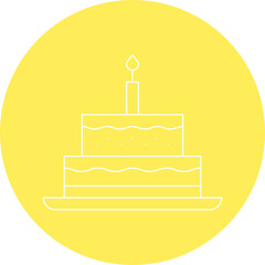 Cake icon single vector illustration