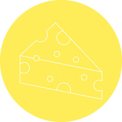 Cheese icon single vector illustration