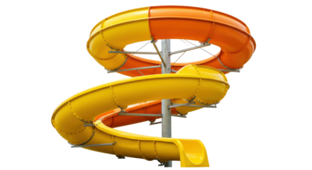 Isolated Yellow and Orange Water Slide