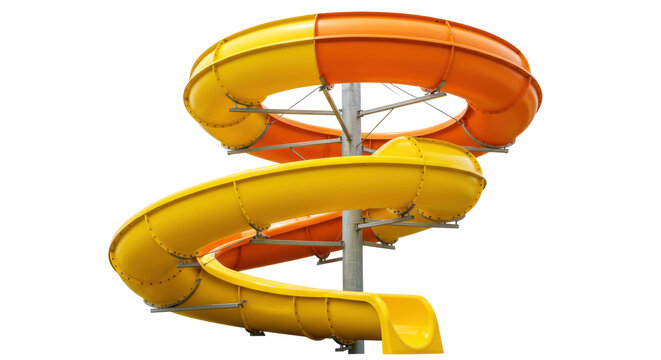 Isolated Yellow and Orange Water Slide