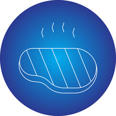Steak icon single vector illustration