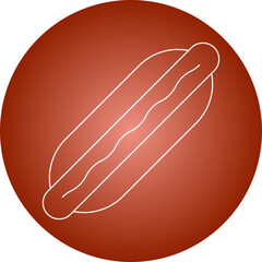 Hot Dog icon single vector illustration
