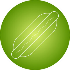 Hot Dog icon single vector illustration