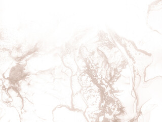 Glitter Brown Color Marble. Gold Alcohol Ink