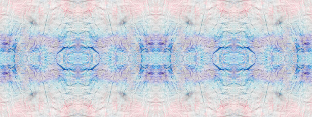 Wash Seamless Mark. Art Watercolour Shibori Drip. Blue Tie Dye Grunge. Bright Aquarelle Gray...