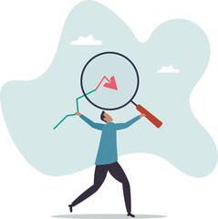 Stock market or Cryptocurrency decline, down turn or economic recession, market plunge signal,character for design.