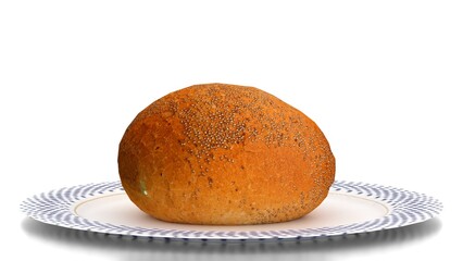 baked bread in plate