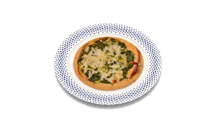 beef meat pizza in plate