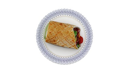 burrito in plate