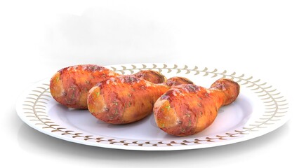 chicken leg piece in plate