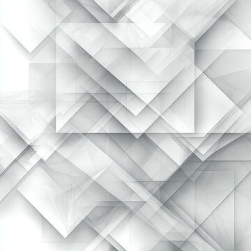 Abstract Geometric Grey Scale Pattern: Interlocking Shapes and Shades of White and Grey