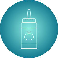 Ketchup icon single vector illustration