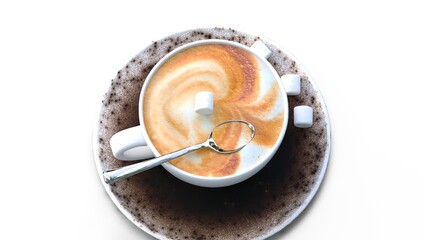 cup of coffee with marshmallow