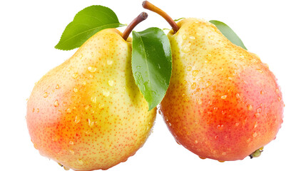 Fresh Green Pear Isolated on White Background - High-Quality Transparent PNG Image