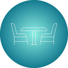 Chairs icon single vector illustration