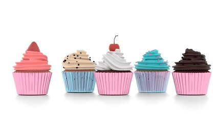 cupcakes with white background