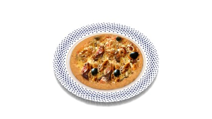 delices pizza in plate