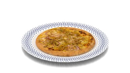 delices pizza in plate