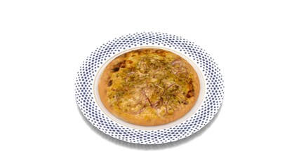 delices pizza in plate
