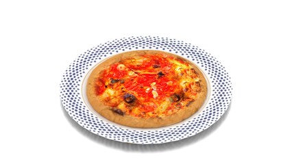 delices pizza in plate