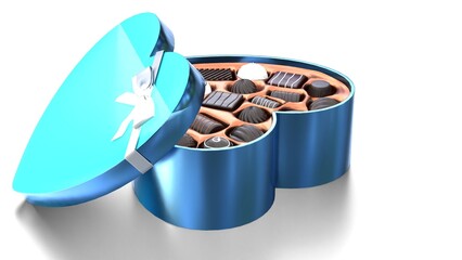 heart shaped chocolate box