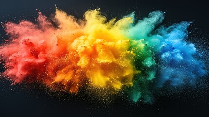 Vibrant Rainbow Color Explosion