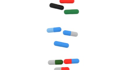 medicine capsule falls