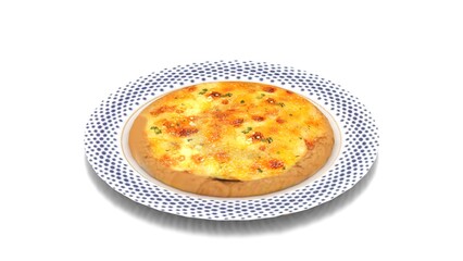 non veg pizza in plate