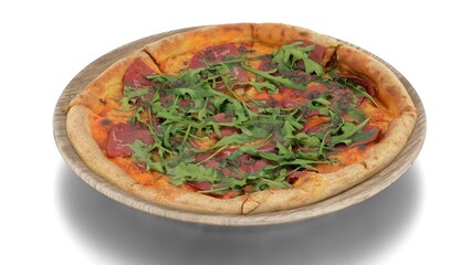 non veg pizza in plate