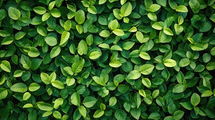 Vibrant Green Lush Foliage: A Close-Up of Nature's Beauty