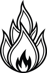 vector illustration of a fire