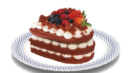 red velvet cake in plate