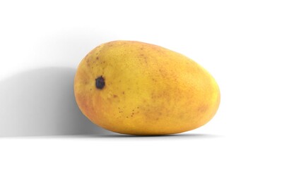 ripe mango on white background
