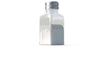 salt canister for cooking on white background