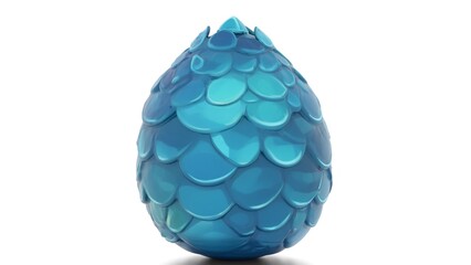 scaly eggs on white background